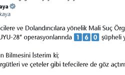 58 İlde 'Kuyu-28' Operasyonu: 160 Şüpheli Gözaltında