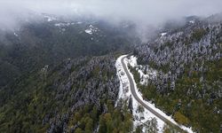 Kastamonu'da sonbahar ve kış aynı karede buluştu