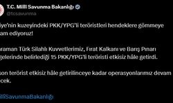 Suriye'nin Kuzeyinde 15 PKK/YPG’li Terörist Etkisiz Hale Getirildi