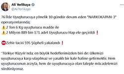 76 İlde 'Narkokapan-3' Operasyonu: 595 Şüpheli Yakalandı