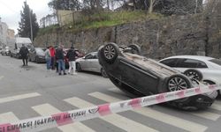 Kağıthane’de park halindeki 7 araca çarpıp takla attı