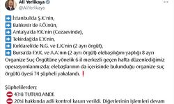 6 ilde suç örgütü operasyonu: 43 tutuklama