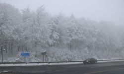 Bolu Dağı'nda hafif kar ve sis