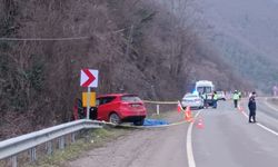 Karabük'te, şarampole devrilen otomobilin sürücüsü öldü