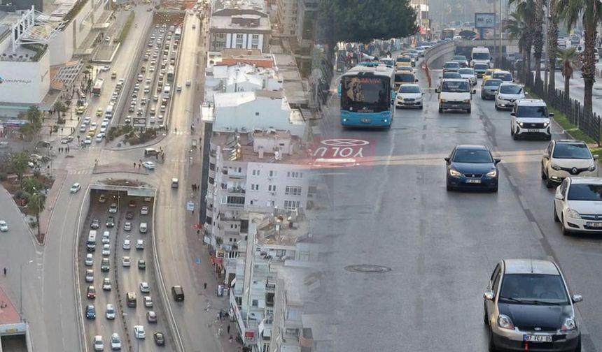 Antalya’da trafikte otobüslere özel şerit uygulaması başladı