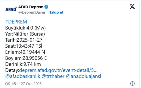 Bursa Deprem